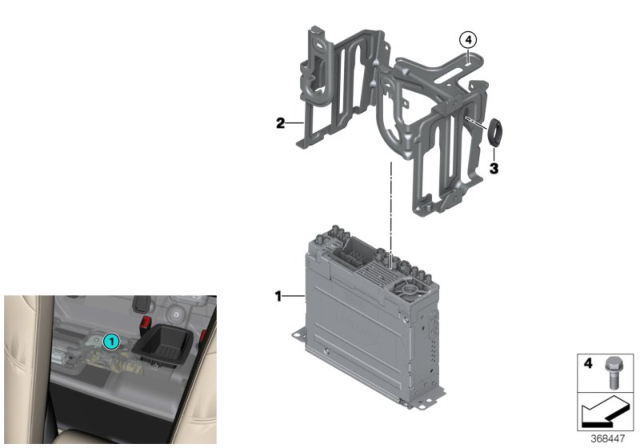 2016 BMW i3 Headunit Basic Navigation Diagram for 65129139898