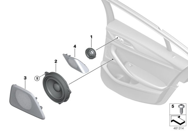 2017 BMW 540i High End Sound System Diagram 2