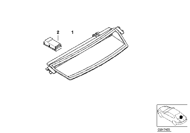 2005 BMW 325xi Third Stoplamp Diagram