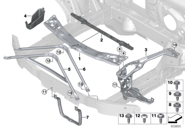 2020 BMW M235i xDrive Gran Coupe A-SUPPORT Diagram for 51647476044