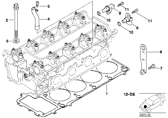 2000 BMW M5 Camshaft Position Sensor Diagram for 12147539173