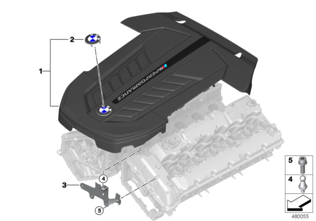 2019 BMW M760i xDrive MOUNT ENGINE COVER Diagram for 11148638452