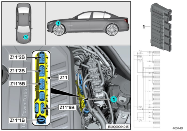 2018 BMW 540d xDrive Integrated Supply Module Diagram for 12638583091