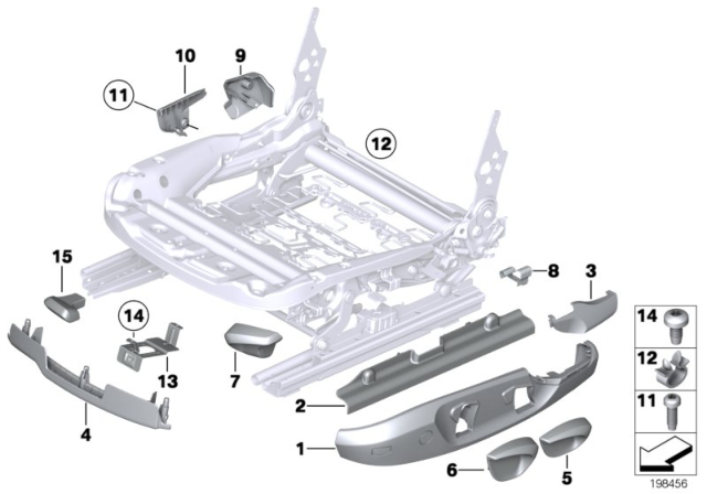 2015 BMW X1 Seat Front Seat Coverings Diagram 1