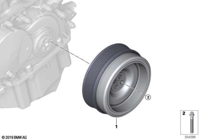 2019 BMW i8 Belt Drive-Vibration Damper Diagram