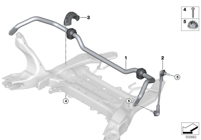 2020 BMW 228i xDrive Gran Coupe Anti-Roll Bar, Front Axle Diagram for 31306888445