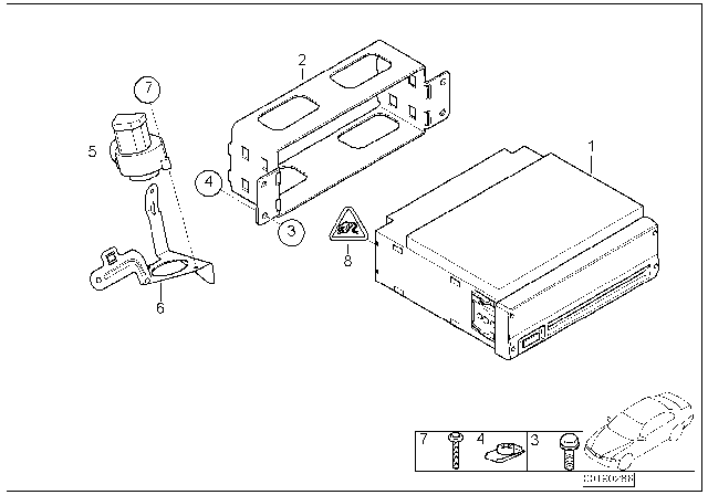 2002 BMW 745Li Navigation System Diagram 1