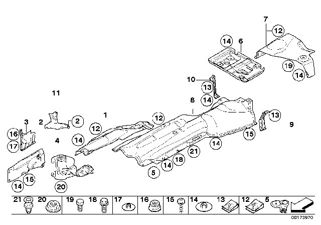 2009 BMW 128i Heat Insulation Diagram