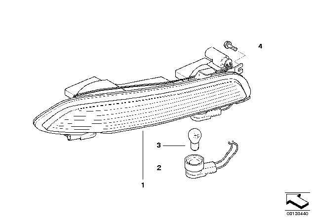 2006 BMW 650i Tail Light, Left Diagram for 63217165815