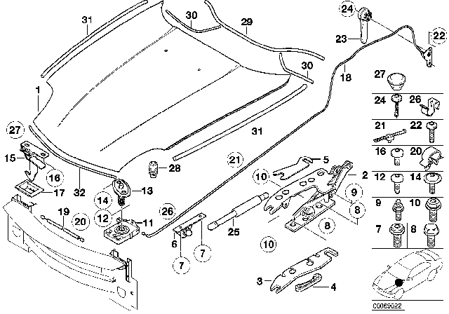 2002 BMW Z8 Engine Mood / Mounting Parts Diagram