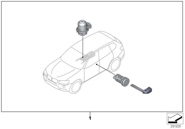 2012 BMW X3 One-Key Locking Diagram