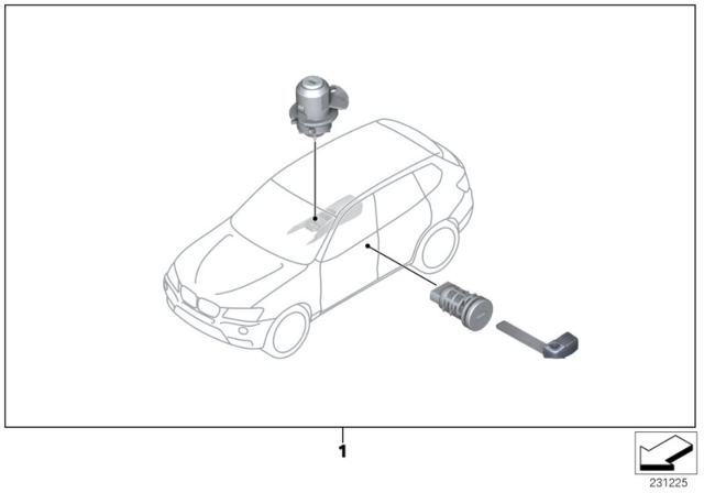 2017 BMW X4 One-Key Locking Diagram