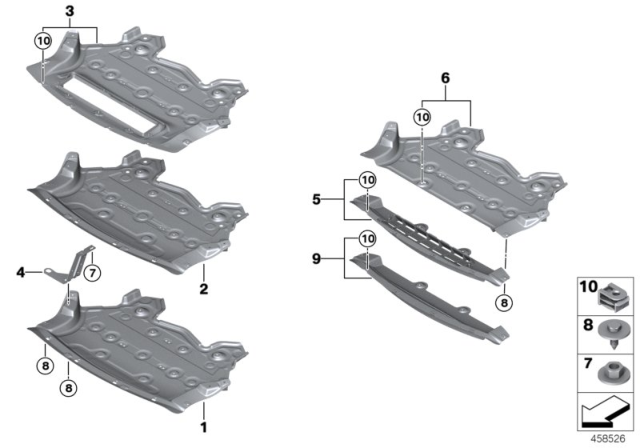 2014 BMW X5 Underbonnet Screen Diagram