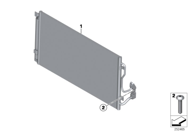 2016 BMW 320i Condenser, Air Conditioning Diagram