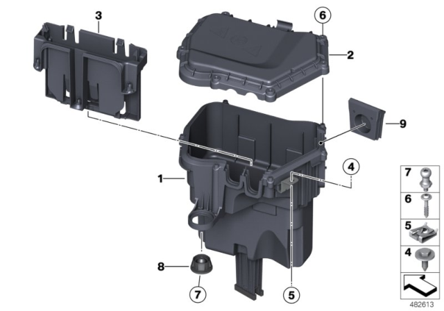2016 BMW X3 Cover, Electronics Box Diagram for 12908506715