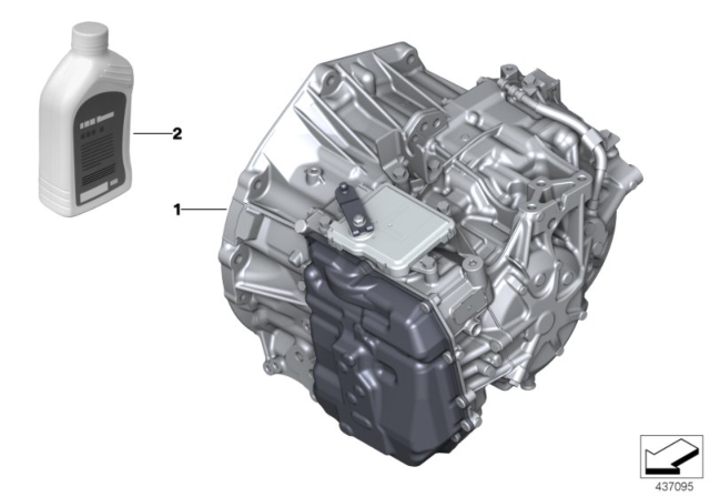 2017 BMW X1 EXCH. AUTOMATIC TRANSMISSION Diagram for 24009486611