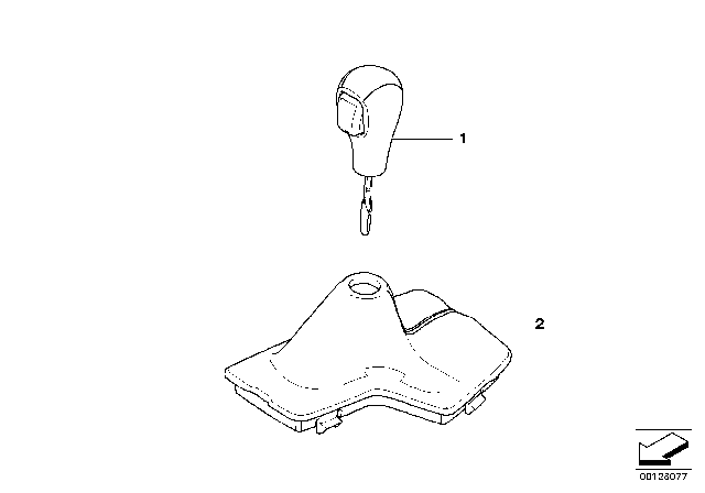 2004 BMW X3 Selector Lever Handles / Covers Diagram