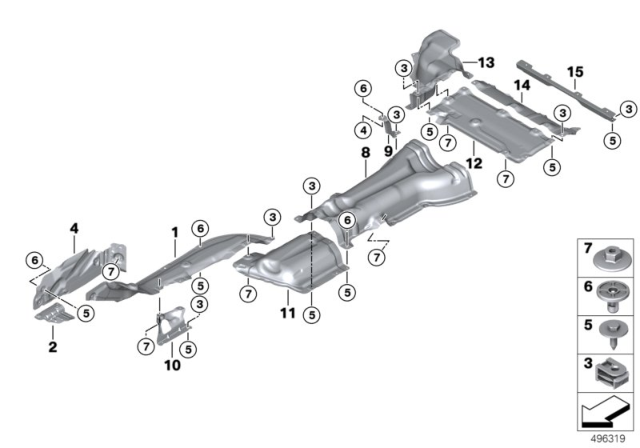 2020 BMW X3 M Heat Insulation, Rear Silencer, Left Diagram for 51487394801