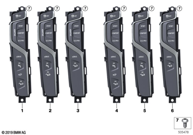 2020 BMW X3 OPERATING UNIT, CENTER CONSO Diagram for 61316993937