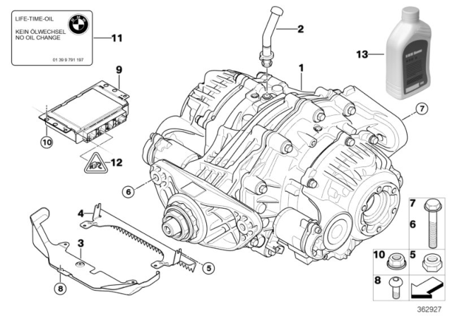 2013 BMW X6 Differential - Drive / Output Diagram