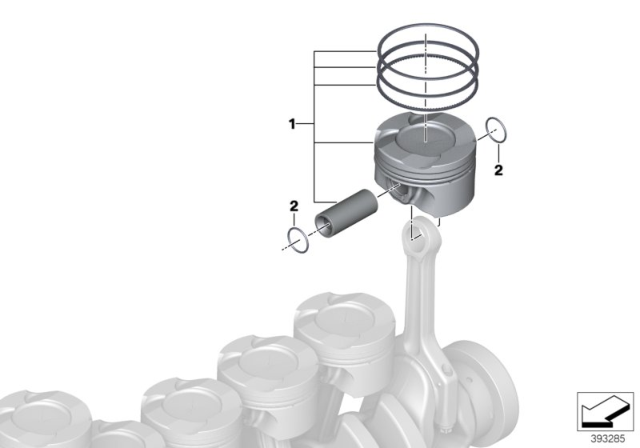 2019 BMW M2 Crankshaft - Pistons Diagram