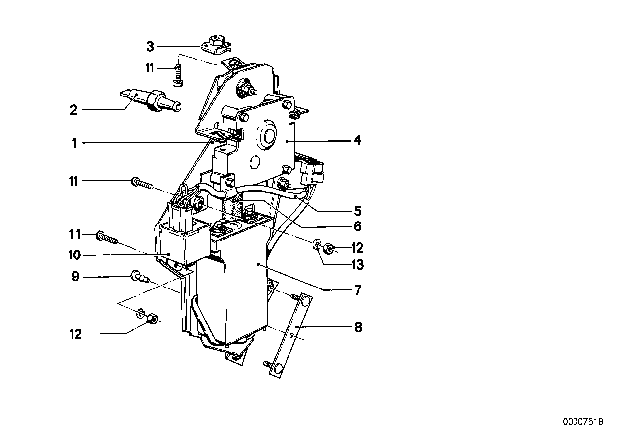 1980 BMW 733i Electrical Sliding Lifting Roof Operation Diagram 3