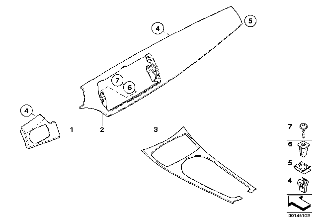 2003 BMW Z4 Decorative Strips Diagram 2