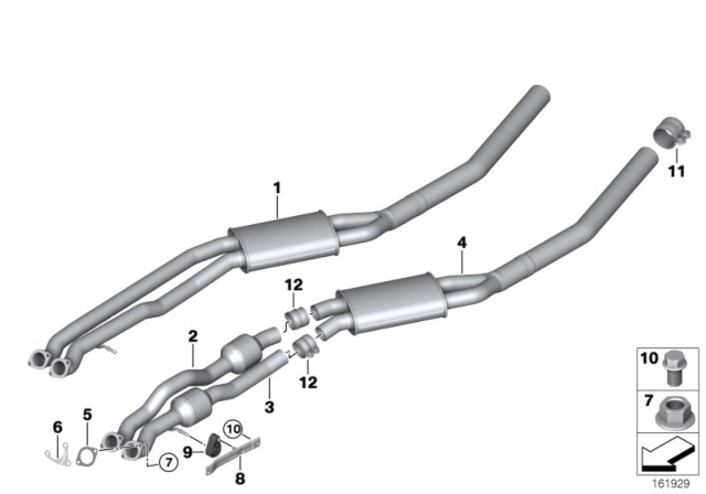 2008 BMW X5 Catalytic Converter / Front Silencer Diagram