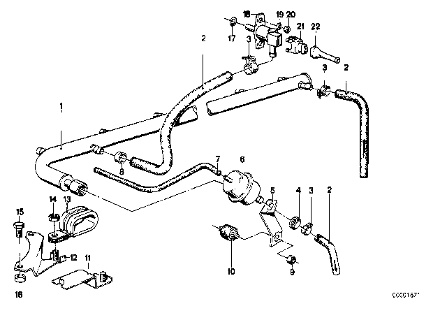 1978 BMW 633CSi Holder Diagram for 13531263848