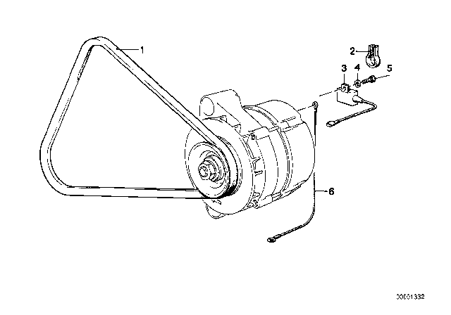 1981 BMW 733i Fan Belt Diagram