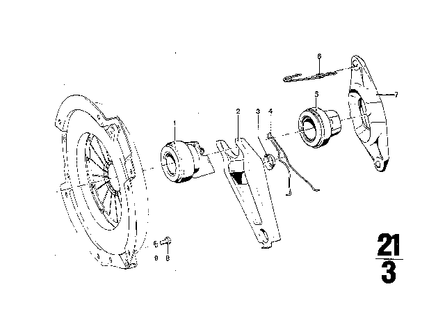 1973 BMW 3.0S Clutch Control Diagram