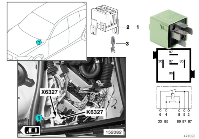 2006 BMW M3 Relay, Fuel Injectors Diagram