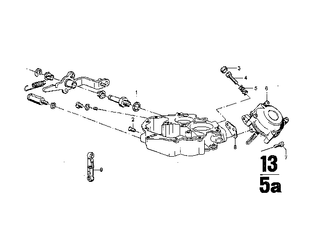 1973 BMW 3.0CS Carburetor / Throttle Control Diagram 2