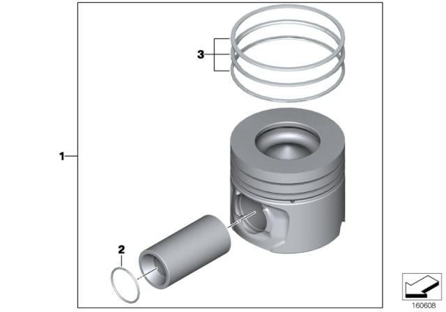 2016 BMW 328d xDrive Crankshaft - Pistons Diagram