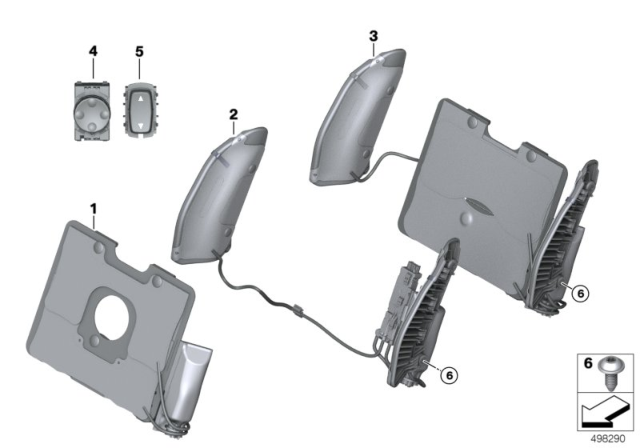 2019 BMW 330i LUMBAR WITH BACKREST WIDTH A Diagram for 52107468673