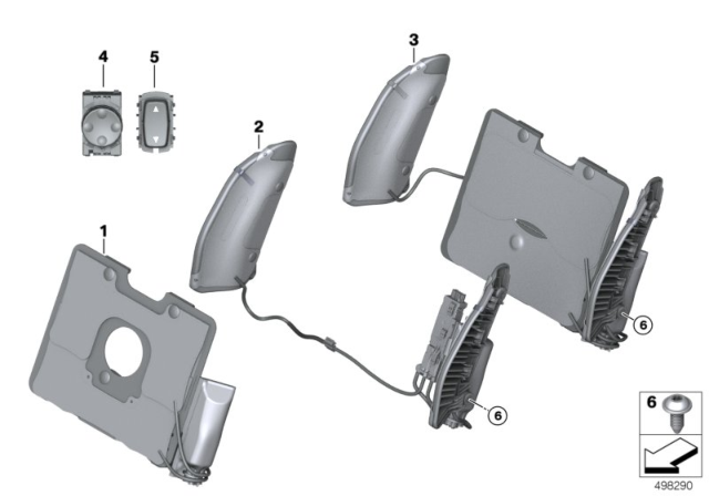 2020 BMW M340i xDrive Seat, Front, Lumbar Diagram