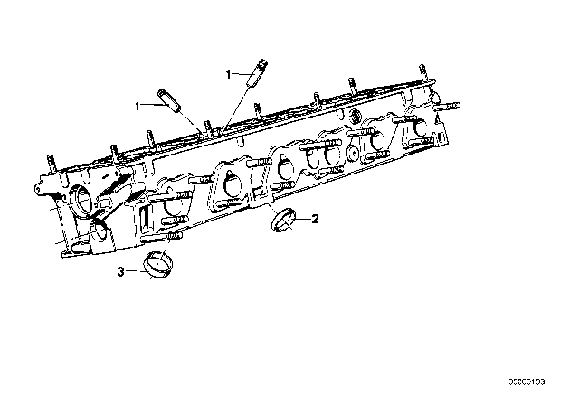 1990 BMW 325i Cylinder Head & Attached Parts Diagram 2