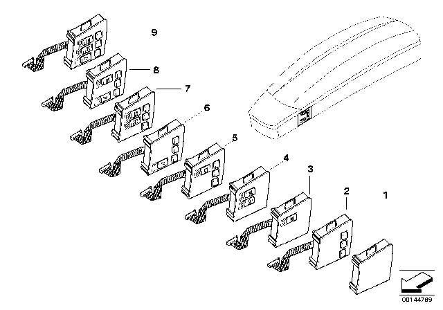 2004 BMW 760i Switch, Additional Seat Functions Diagram 1