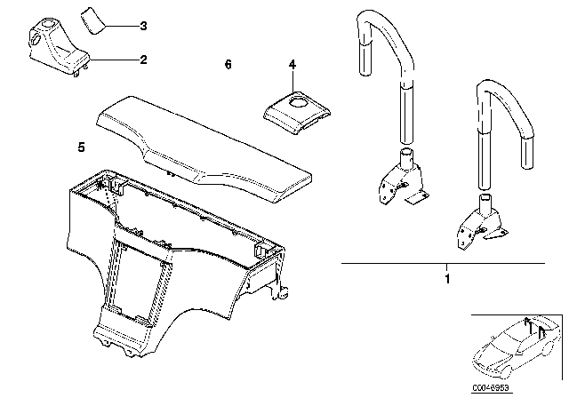 1997 BMW Z3 Retrofit Kit, Rollover Bar Diagram for 54619415342