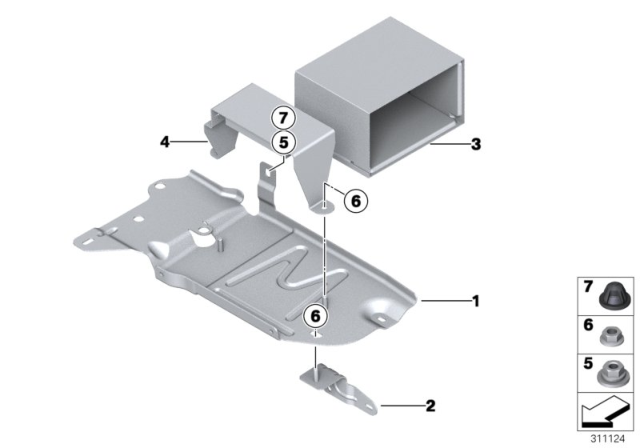 2013 BMW 535i GT xDrive Mounting & Attachment Parts F. 2nd Battery Diagram