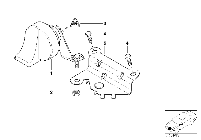 2005 BMW 325Ci Horn Diagram