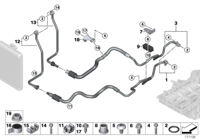 2012 BMW X5 M Clamp Diagram for 17227583181