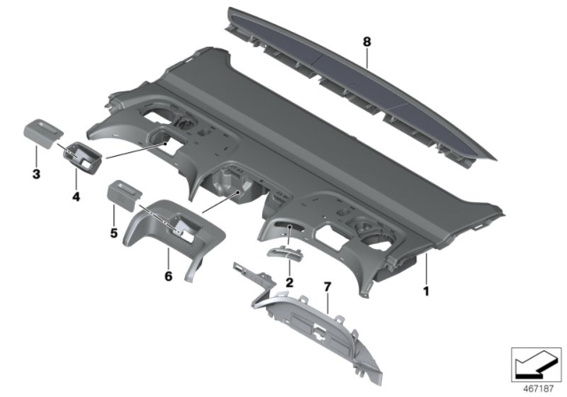 2019 BMW 750i Individual Storage Shelf Multifunction Seat Diagram