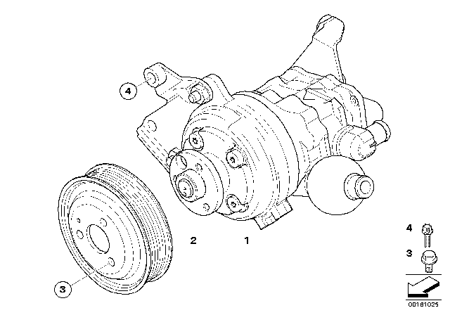 2009 BMW 535i Tandem Pump Diagram for 32416776838