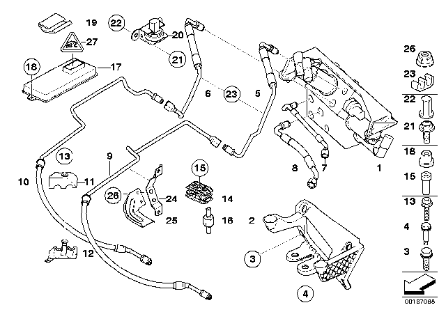 2008 BMW 535i Valve Block And Add-On Parts / Dyn.Drive Diagram