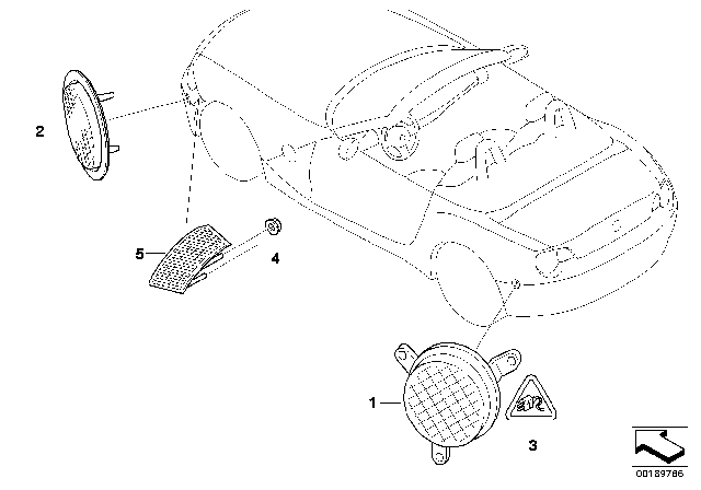 2006 BMW Z4 M Side Marker Light, Rear, Right Diagram for 63147046040