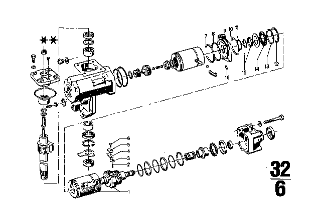 1969 BMW 2800CS O-Ring Diagram for 32131111912