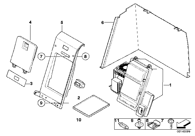 2008 BMW M5 Housing Parts, Cool box Diagram