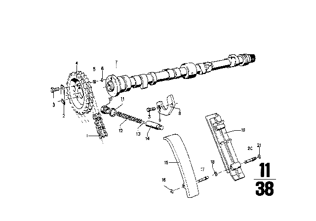 1969 BMW 1602 Camshaft Diagram