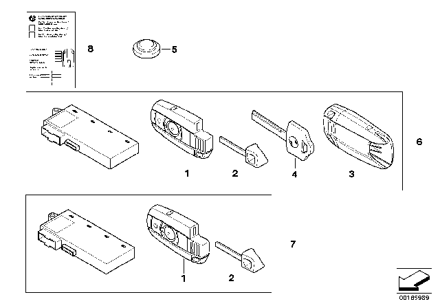 2012 BMW X5 Radio Remote Control Diagram